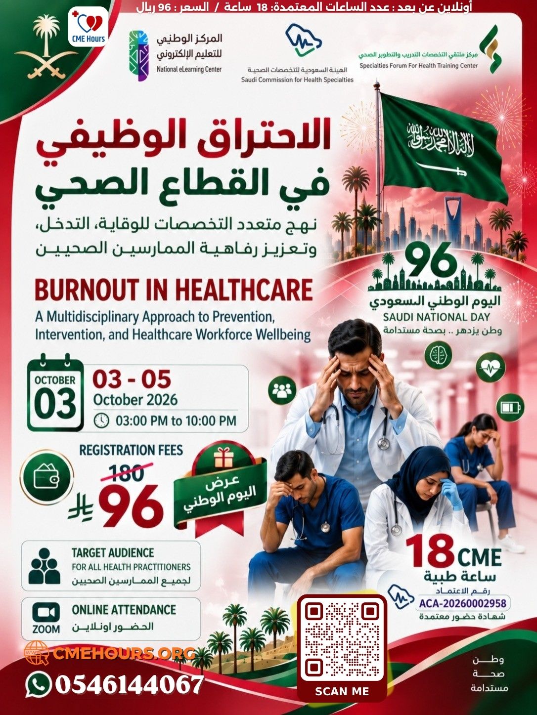 الاحتراق الوظيفي في القطاع الصحي - نهج متعدد التخصصات للوقاية، التدخل، وتعزيز رفاهية الممارسين الصحيين